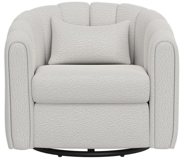 International Furniture Direct Veira Pearl Swivel Glider Accent Chair-1