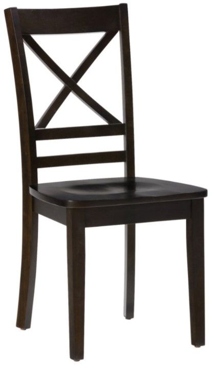 Jofran Inc. Simplicity Espresso X-Back Side Chair-0