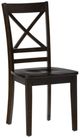 Jofran Inc. Simplicity Espresso X-Back Side Chair-0