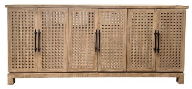 Million Dollar Rustic Cappuccino Console Table with Mirror-0