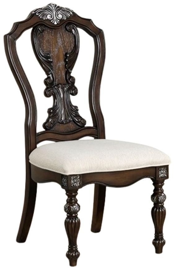 Furniture of America® Promenade 2-Piece Dark Brown Side Chair Set-0