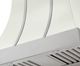 AGA Cascade 36" White Wall Mounted Range Hood  with Brushed Nickel Trim-1