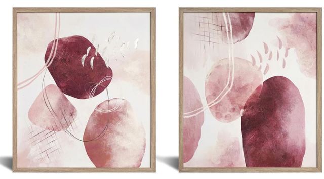Classy Art 2-Piece 28" Hand Painted Textured Wall Art Set-1