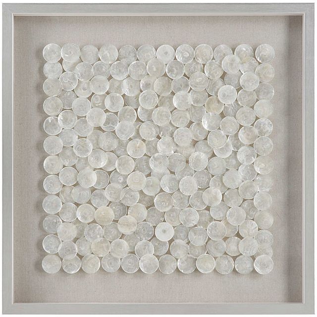 Uttermost® Roxas Brushed Silver Capiz Shell Shadow Box-0