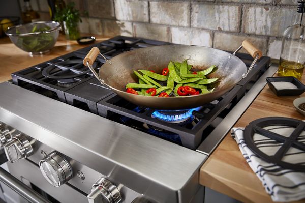 KitchenAid 30" Stainless Steel Commercial-Style Freestanding Dual Fuel Range