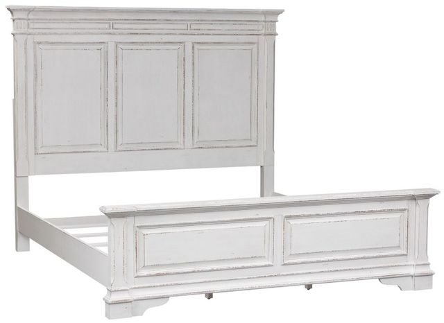 Liberty Furniture Abbey Park Antique White King Panel Bed-0