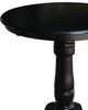 John Thomas Furniture® Dining Essentials Black Round Dining Table with Black Traditional Pedestal Extensions-1
