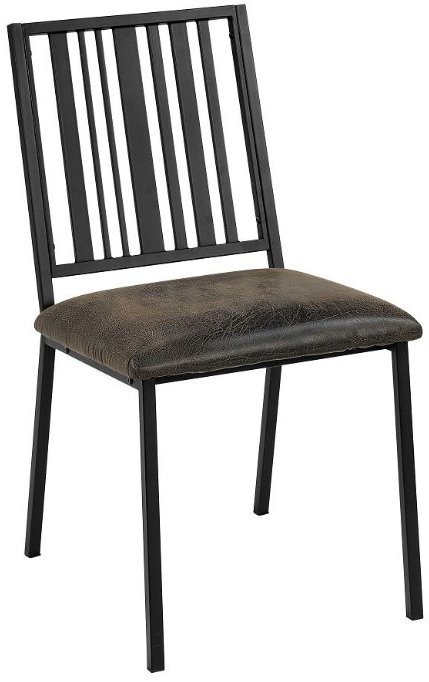 ACME Furniture Zudora 2-Piece Black Upholstered Dining Side