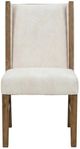International Furniture Direct Silver Brown/Ivory Upholstered Dining Side Chair-1