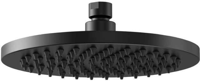 Brizo Essential™ Matte Black 2.5 GPM Linear Round Single-Function Raincan Shower Head-0