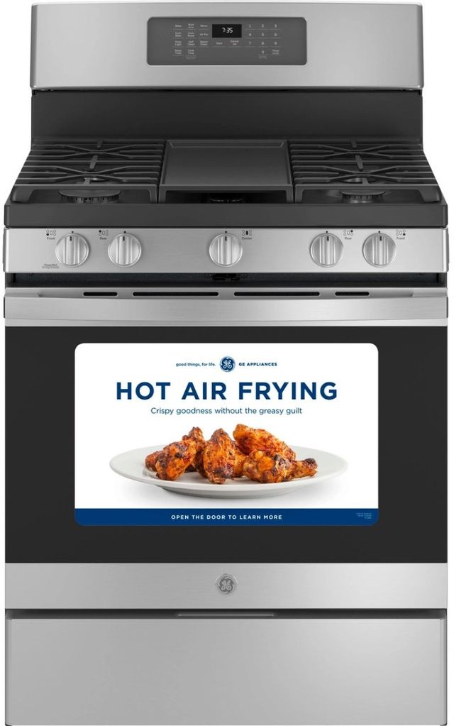 GE® 30" Stainless Steel Freestanding Gas Range-1