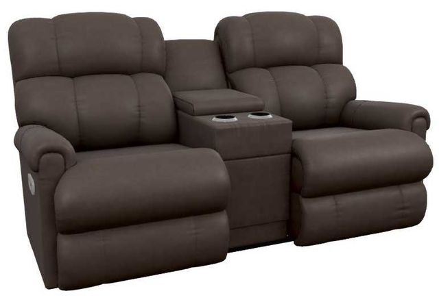 La-Z-Boy® Pinnacle Umber Leather Power Wall Reclining Loveseat with Console, Headrest, and Lumbar-0