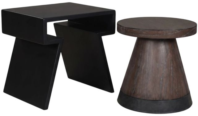 Sunny Designs™ Malibu 2-Piece Weathered Rum Nesting Table Set-4