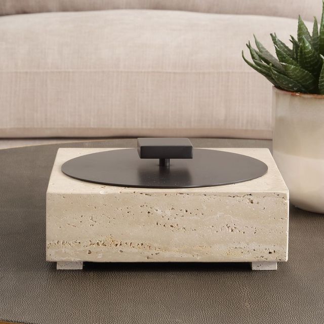 Uttermost® Natural Luxe Bronze/Brown Travertine Box-2