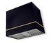 La Cornue Cornufé Loge 36" Matte Black Wall Mounted Range Hood with Polished Brass Trim-0