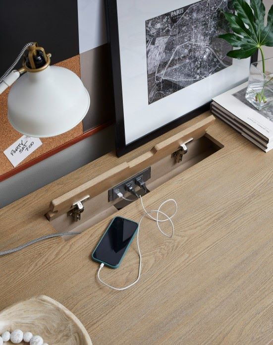 aspenhome® Emerson Light Elm 60" Lift Desk-2