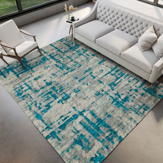 Dalyn™ Rug Company Brisbane BR5 Teal 5'x8' Area Rug-3