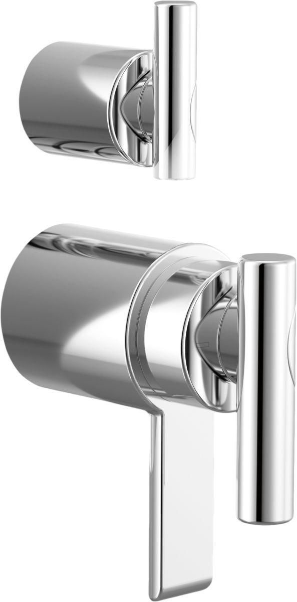 Brizo Roccesco™ Polished Chrome 2-Piece TempAssure® Thermostatic Valve With Integrated Diverter Lever Handle Kit-0