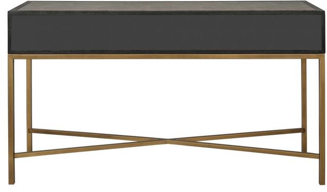 Moe's Home Collection Mako Grey Console Table with Gold Metal Base-2
