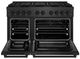 ZLINE Paramount 48" 6.7 Cu. Ft. Black Satin Stainless Steel Gas Range with 8 Burner DuoPro™ Cooktop and Dual Oven with Black Matte Accent-4