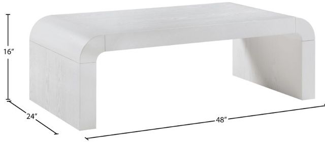 Meridian Furniture Toulon White Coffee Table-3
