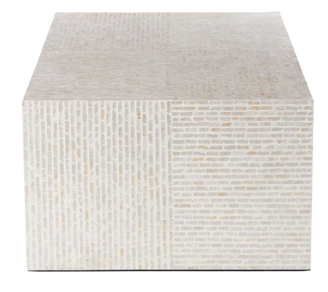 Deco Marche Deco Marche Heritage Cream Mosaic Inlay Living Room Coffee Table-2