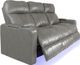 RowOne Prestige Home Entertainment Seating Gray 3-Chair Sofa-1