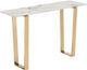 Zuo® Modern Atlas White Console Table with Gold Base-0
