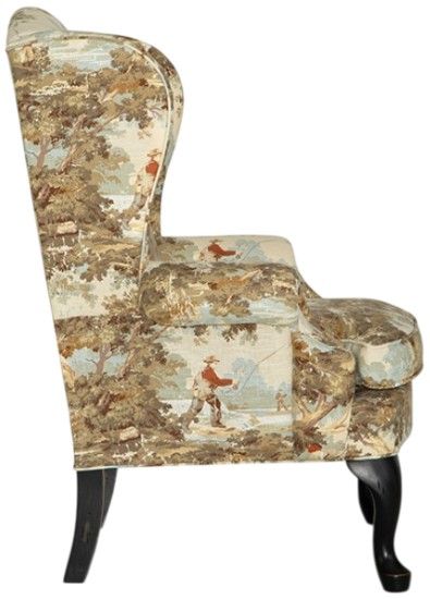 Best® Home Furnishings Customizable Sylvia Dark Walnut Wing Back Chair-2