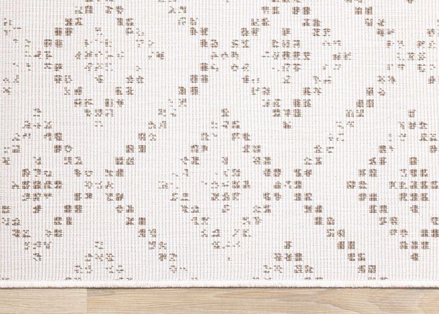 Kalora Interiors Bristol Cream/Taupe 5'x8' Style 2 Indoor/Outdoor Area Rug-3