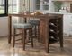 Elements International Santa Barbara 3-Piece Dark Gray/Walnut Dining room Set-1