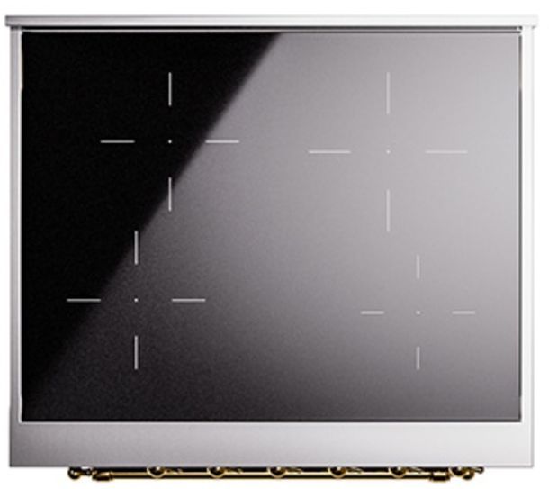 Ilve® Nostalgie II Series 30" Glossy Black Pro Style Induction Range-2