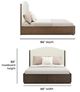 Flexsteel® Athens Chocolate Brown/Ivory Queen Upholstered Panel Storage Bed-2