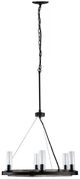 A & B Home Black/Gold Square Ring Lorance 6-Light Chandelier-2