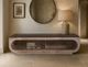 International Furniture Direct Balam Deep Brown/Stained White Bench-1