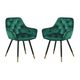 A & B Home 2-Piece Green Dining Chair Set-0