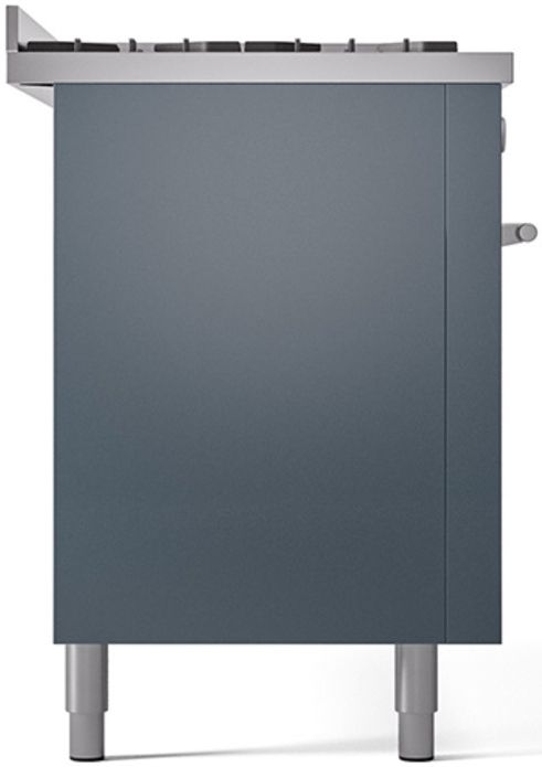 Ilve® Professional Plus II 60" Blue Grey Pro Style Dual Fuel Range-3