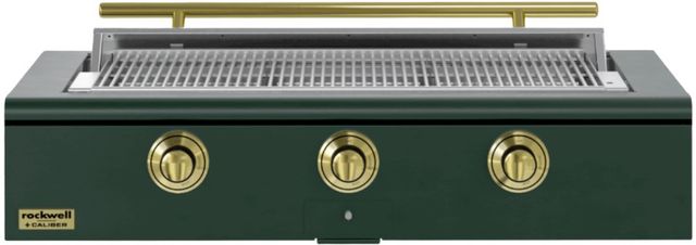 Caliber™ Rockwell Social 3-Burner Emerald Built-In Natural Gas Grill with Brass Hardware-0