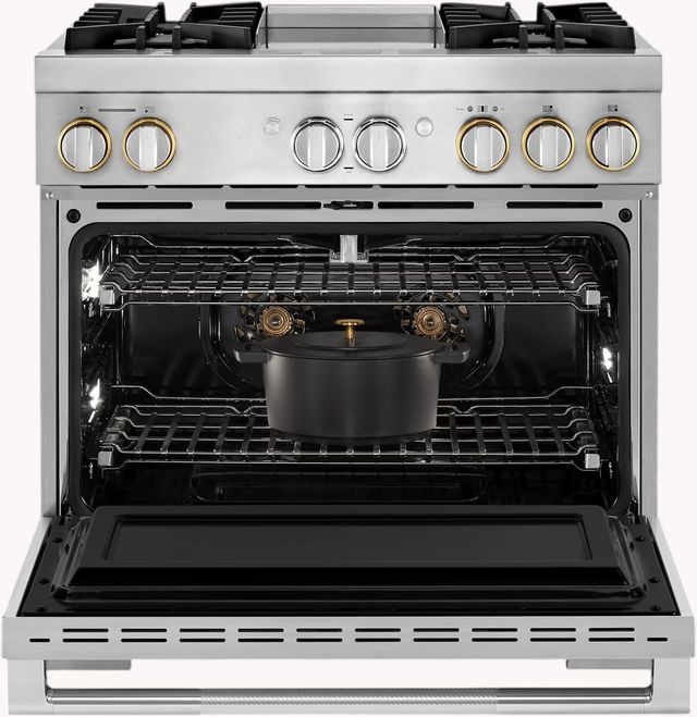JennAir® RISE™ 36" Stainless Steel Pro Style Dual Fuel Range-2