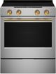 KitchenAid® Brass Slide-In Convection Range Handle and Knob Kit-4