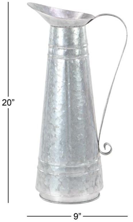 Deco Marche Silver Watering Can Planter-3