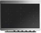 Ilve® Majestic III 36" Burgundy Pro Style Induction Range with Solid Door and Burnished Trim-2