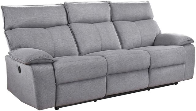 Mazin Furniture Casper Grey Manual Double Reclining Sofa-0