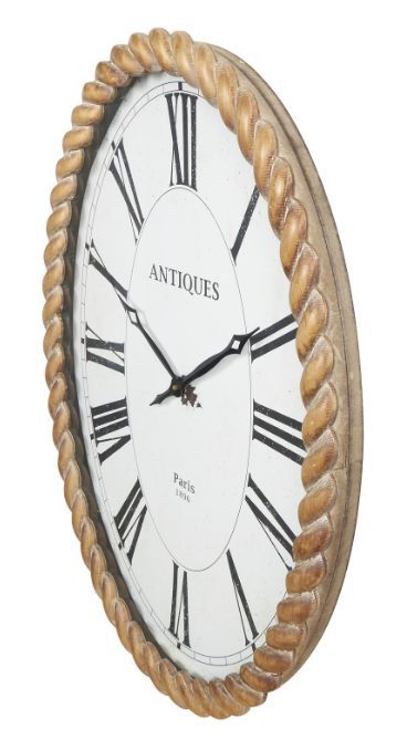 Deco Marche Brown Twisted Frame Wall Clock-1