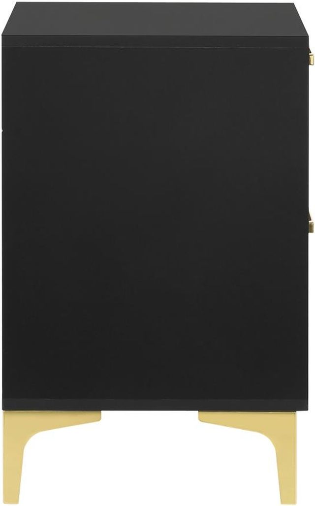 Coaster® Kendall Black/Gold Nightstand-3