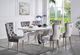 Furniture of America® Valdevers 7-Piece Black Dining Table Set with Chrome Base-0