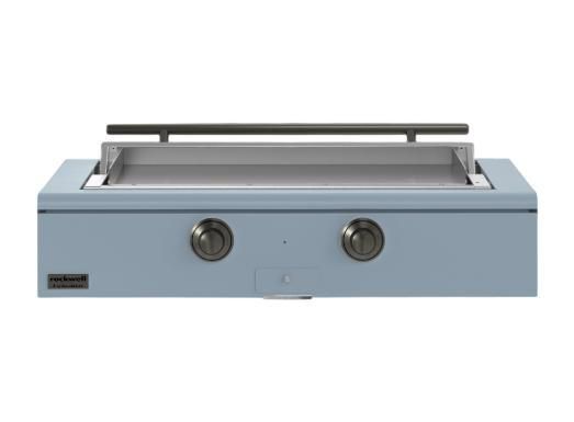 Caliber™ Rockwell Social 48" Bluestone Built-In Natural Gas Outdoor Griddle with Pewter Hardware-0