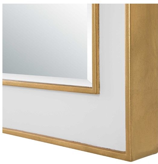 Uttermost® Crisanta Gloss White Arch Mirror-4