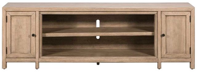Liberty Furniture Proximity Place Barley Buff 82" Fireplace TV Console-2