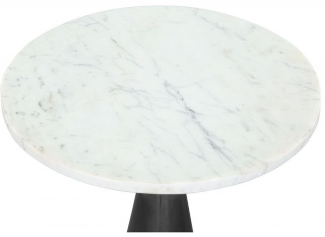 Zuo® Modern Tim White Top Side Table with Black Steel Base-2